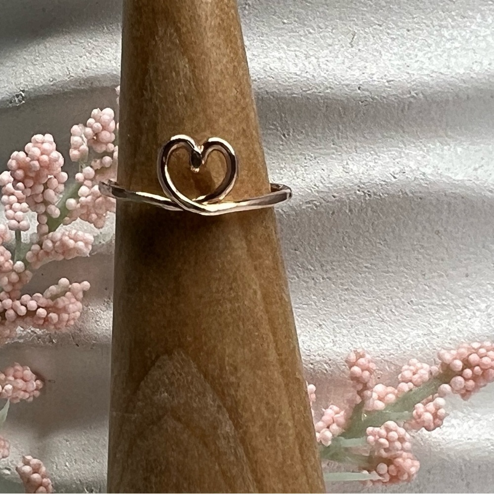 Heart Toe Ring 14K Rose Gold Filled